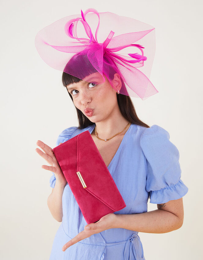 Large Double Bow Crin Headband, Pink (PINK), large