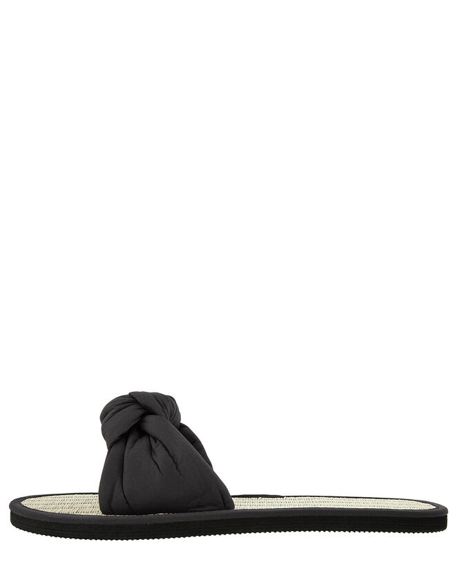 Black Knotted Slider, Black (BLACK), large
