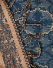 Jacquard Print Blanket Scarf, , large