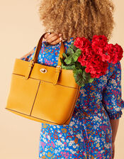 Large Twist-Lock Handheld Bag, Yellow (OCHRE), large