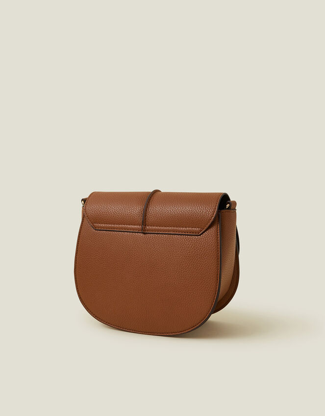 Stitch Strap Saddle Bag, Tan (TAN), large