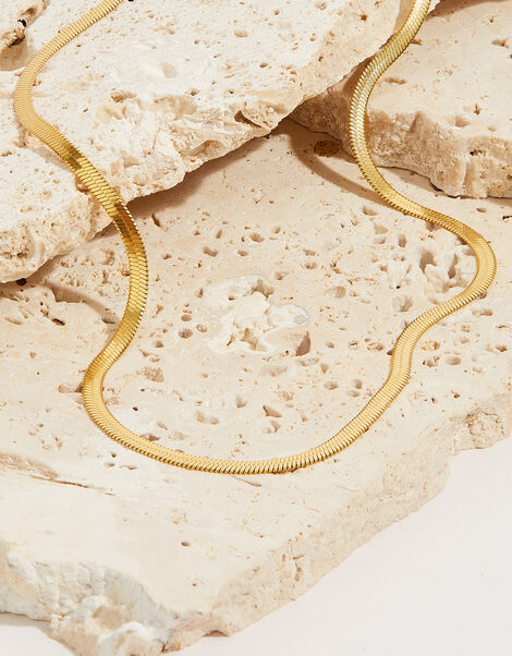 Stainless Steel Snake Chain Necklace Gold, Gold (GOLD), large