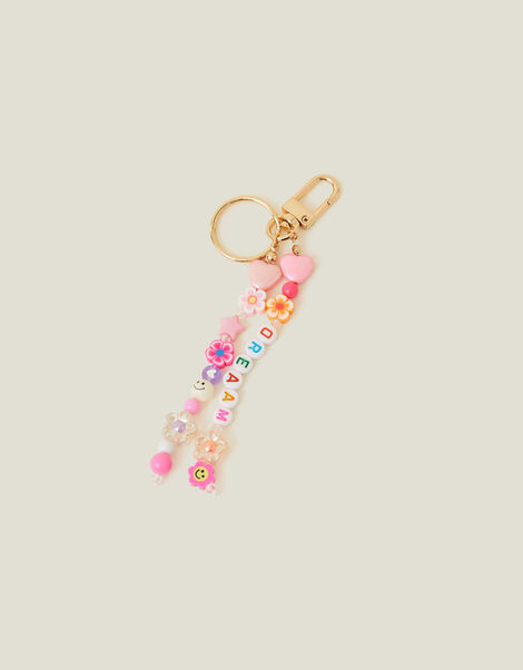 Girls Dream Slogan Keyring, , large