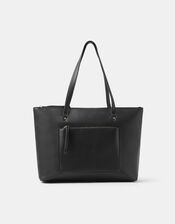 Rachel Zip Front Laptop Tote Bag, Black (BLACK), large