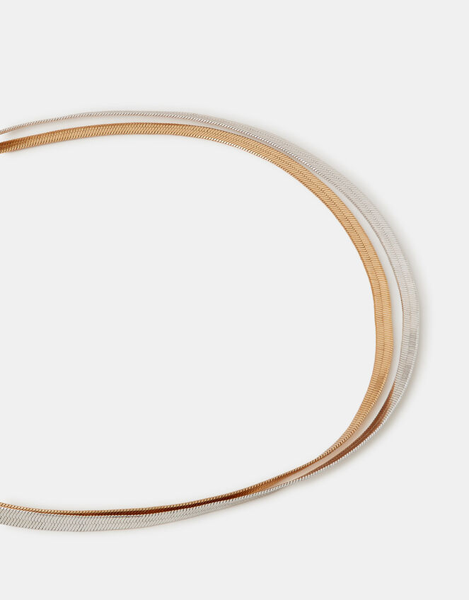 2-Pack Mixed Metal Snake Chain Necklaces, , large