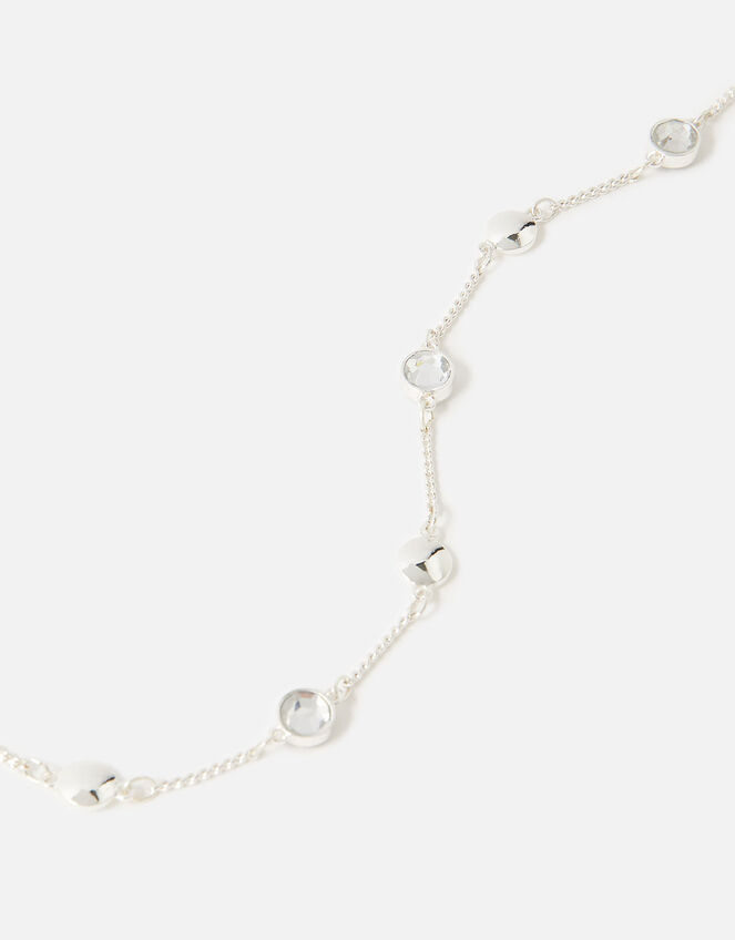 Berry Blush Gem Station Necklace, White (CRYSTAL), large