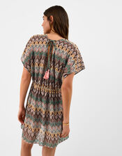 Crochet Mini Kaftan, Natural (NEUTRAL), large