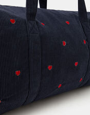Heart Corduroy Duffle Bag, , large