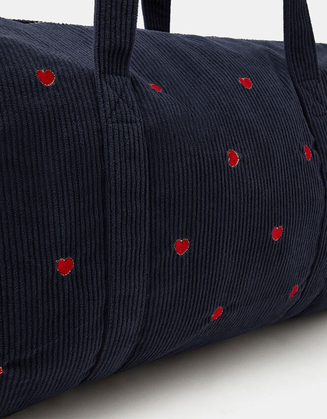 Heart Corduroy Duffle Bag, , large