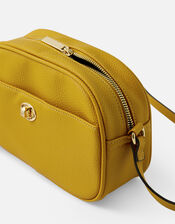 Twist Lock Cross-Body Bag, Yellow (OCHRE), large