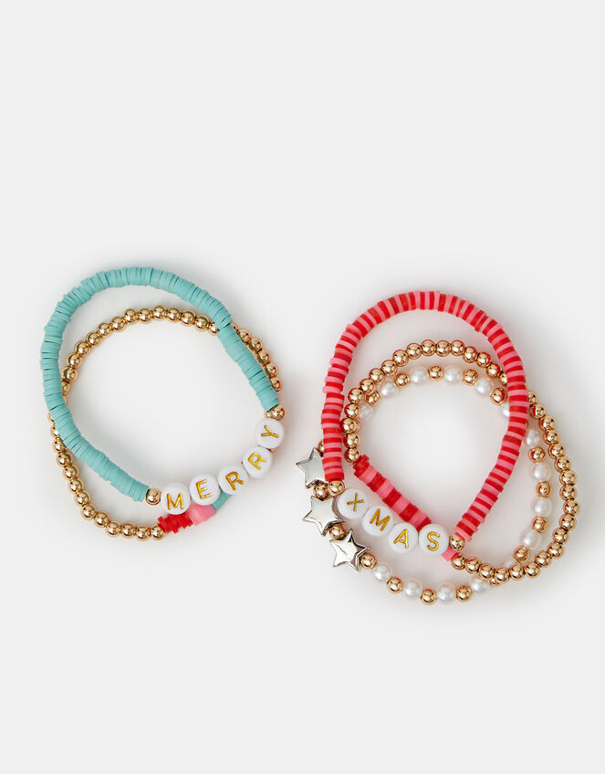 5-Pack Girls Christmas Bracelets, , large