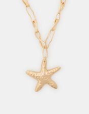 Chunky Starfish Pendant Necklace, , large