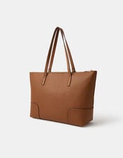 Plain Tote Bag, Tan (TAN), large