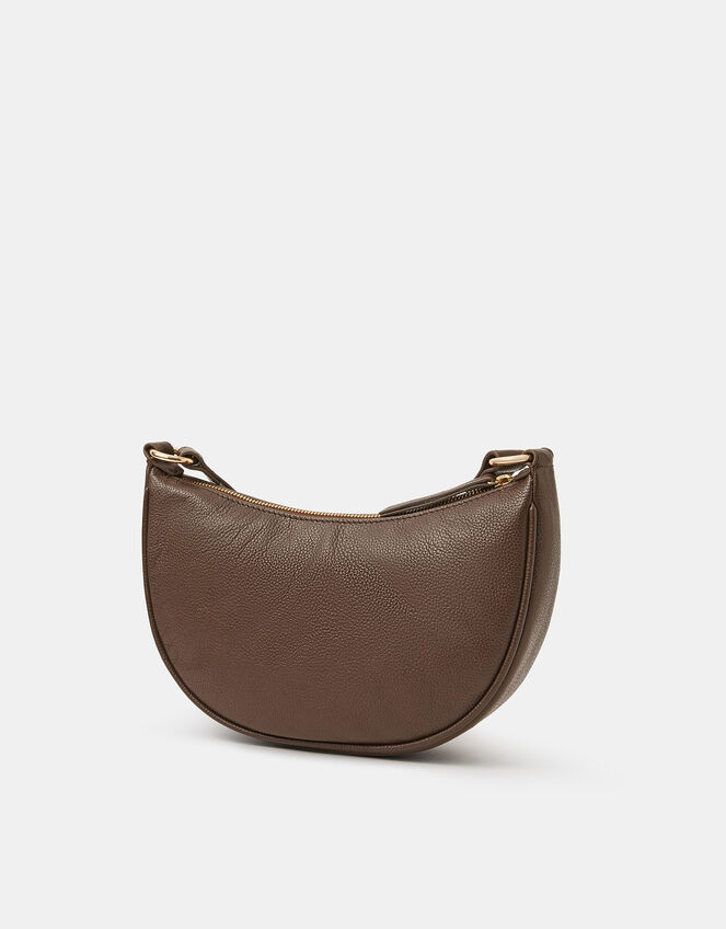 Leather Sling Crossbody Bag, , large