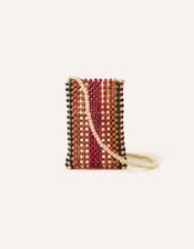 Wooden Beaded Phone Pouch, , large
