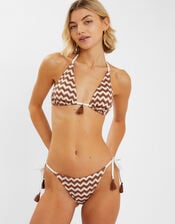 Neutral Crochet Tie Side Bikini Bottoms, Natural (NATURAL), large