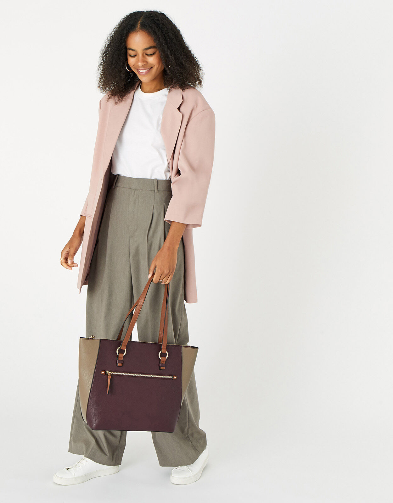 Molly Colourblock Tote Bag Tote Shopper bags Accessorize ROI