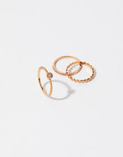 Rose Gold-Plated Vine Ring Set, Gold (ROSE GOLD), large