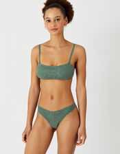 Lace Bandeau Bralet, Green (KHAKI), large