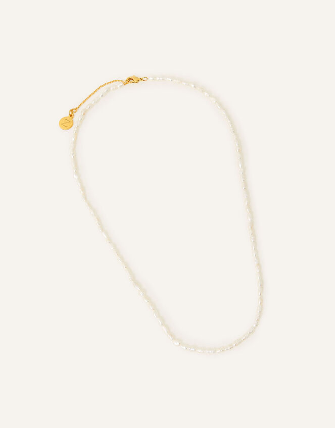 14ct Gold-Plated Seed Pearl Necklace, , large