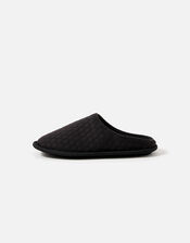 Bubble Stitch Slippers, Black (BLACK), large