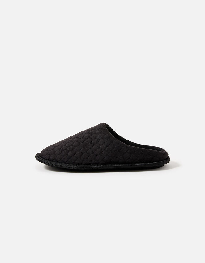 Bubble Stitch Slippers, Black (BLACK), large