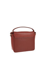 Lula Mini Flap Leather Cross-Body Bag, Orange (RUST), large