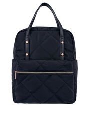 Emmy Vegan Quilted Backpack, Blue (NAVY), large