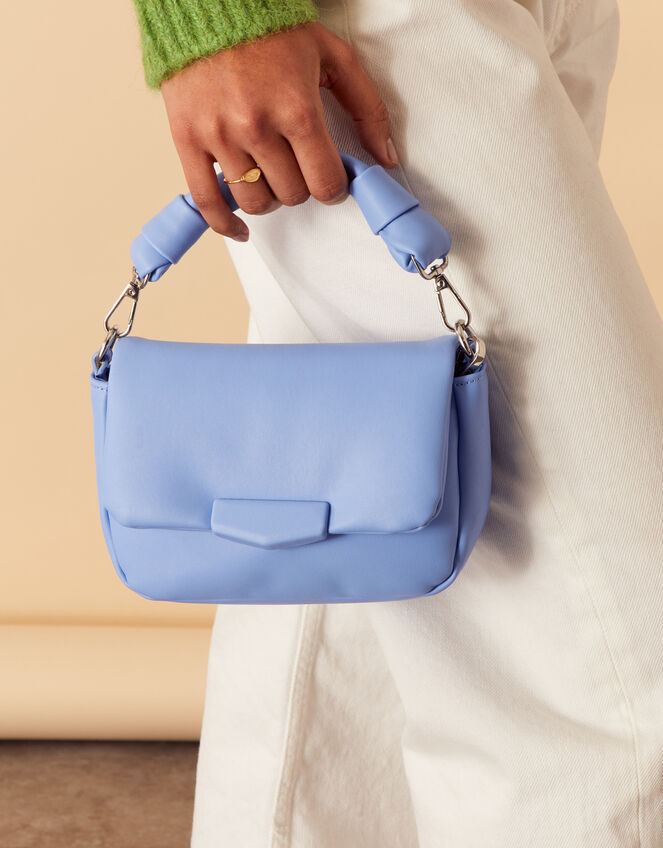 Puffer Cross-Body Bag, Blue (BLUE), large