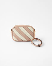 Stripe Cross-Body Camera Bag, Pink (PINK), large