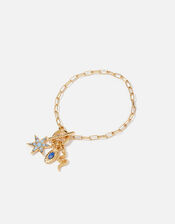 Gold-Plated Talisman T-Bar Bracelet, , large