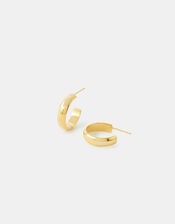 Gold-Plated Plain Chunky Hoop Earrings, , large