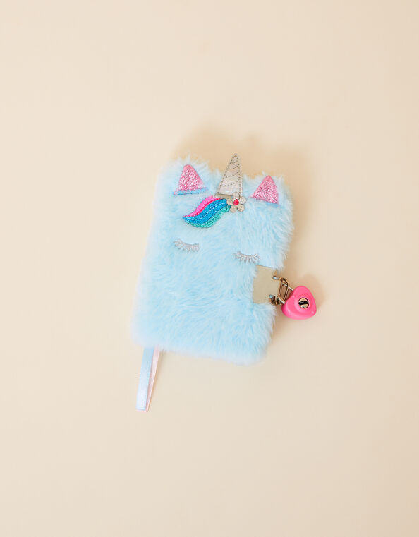 Fluffy Unicorn Lockable Journal, , large