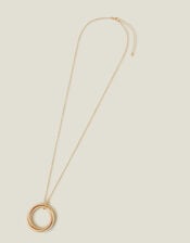 Long Circle Pendant Necklace, , large