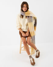 Super Soft Check Print Scarf, , large