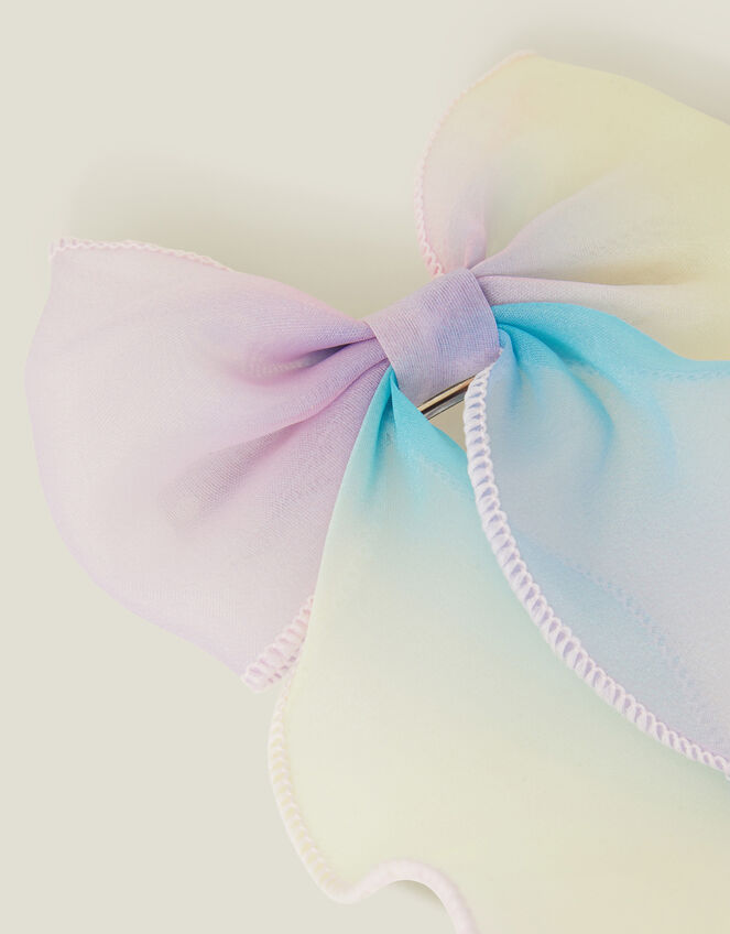 Girls Ombre Bow Barrette Hair Clip, , large