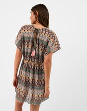 Crochet Mini Kaftan, Natural (NEUTRAL), large