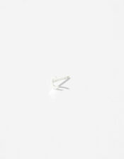Sterling Silver Single Initial Stud - C, , large