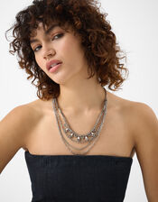 Diamante Chain Layered Necklace, , large