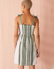 Jacquard Bandeau Dress, Green (KHAKI), large