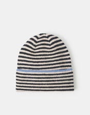 Stripe Beanie Hat, , large