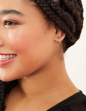 Platinum-Plated Twisted Hoops Set of Three, , large