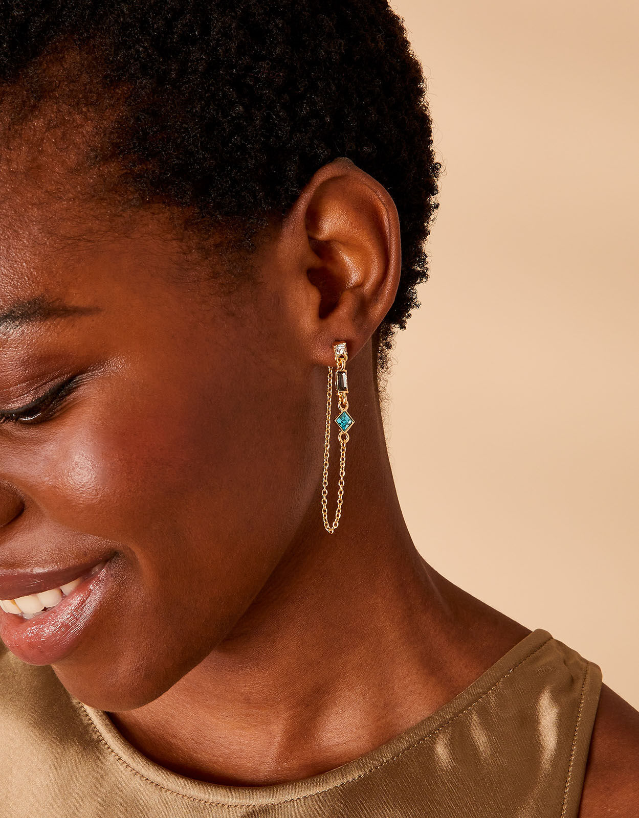Chain earrings discount