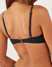 Bunny Tie Bandeau Bikini Top, Black (BLACK), large
