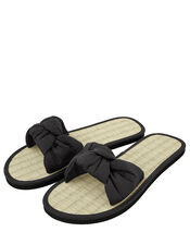 Black Knotted Slider, Black (BLACK), large
