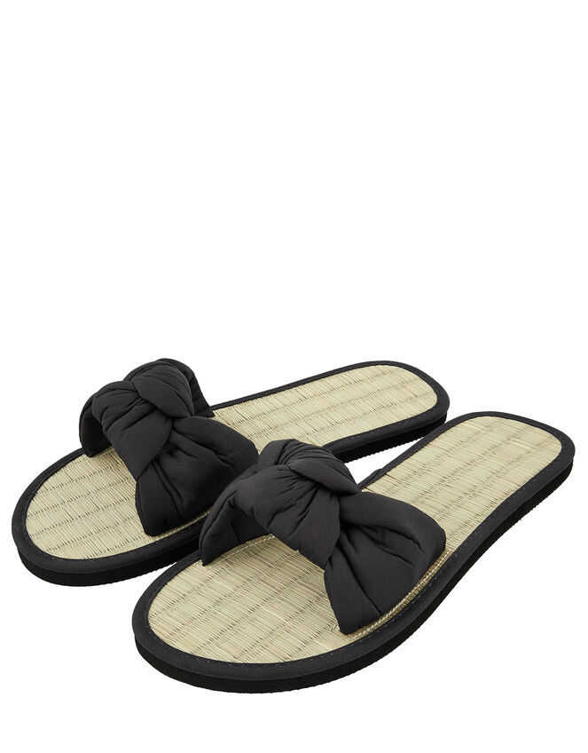Black Knotted Slider, Black (BLACK), large