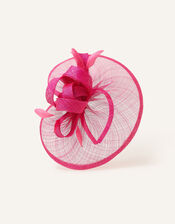 Penelope Sinamay Bow Band Fascinator, Pink (PINK), large