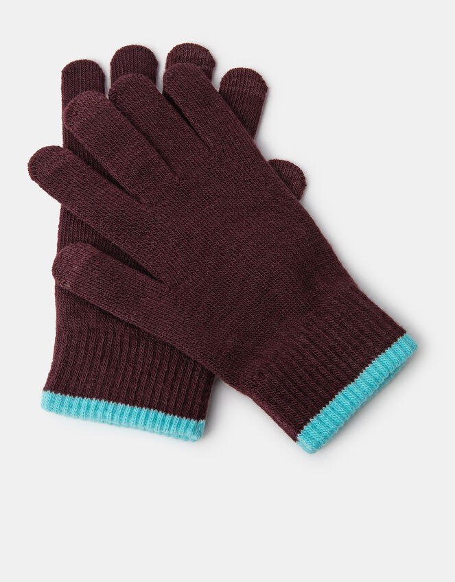 Contrast Edge Touchscreen Gloves, , large