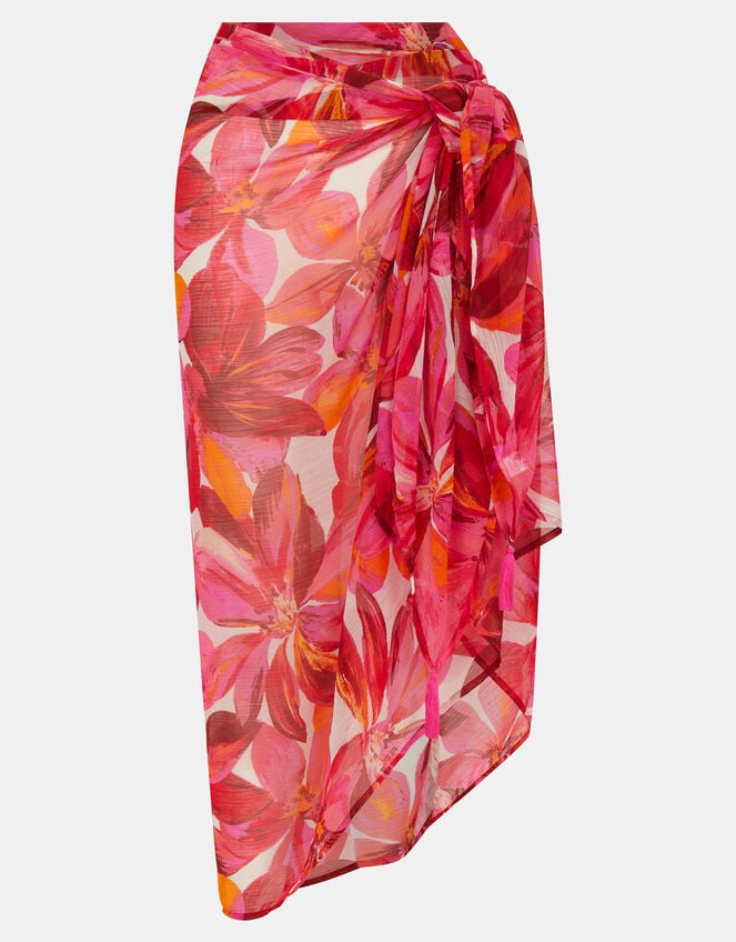 Floral Print Sarong, , large