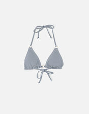 Stripe Triangle String Bikini, Blue (NAVY), large